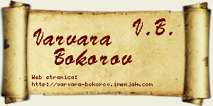 Varvara Bokorov vizit kartica